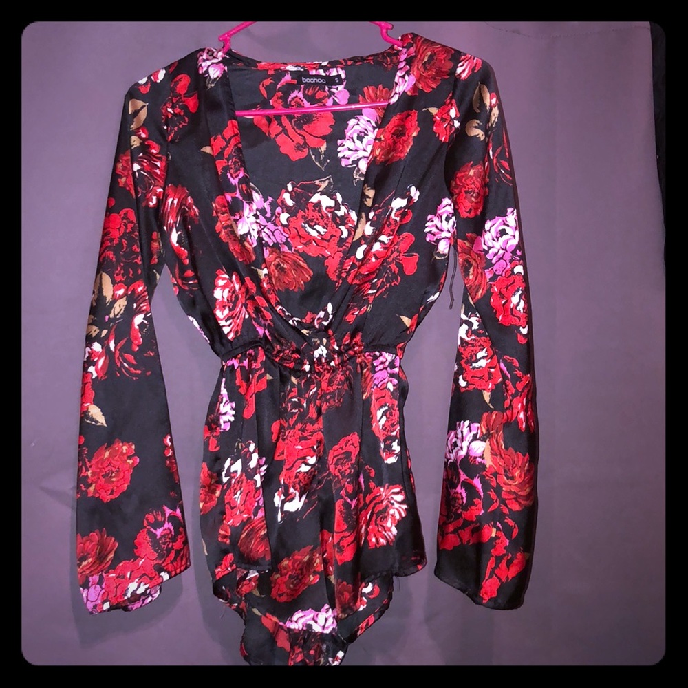 Silky *sexy* rose bedtime romper